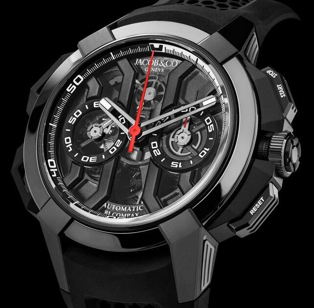 Jacob & Co. EPIC X CHRONO BLACK TITANIUM CERAMIC BLACK BEZEL Watch Replica EC400.21.AB.AB.A Jacob and Co Watch Price